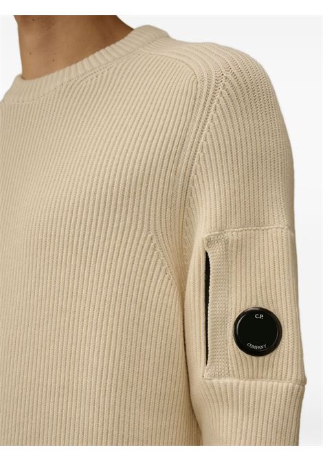 maglione girocollo uomo bianco C.P. COMPANY | 19CMKN015A-006608A103